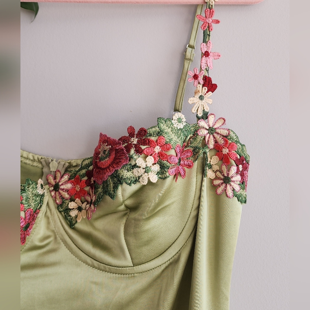 Princess Polly Green Kenzie Mini Dress US-12 (BRAND NEW) - Picture 3 of 6